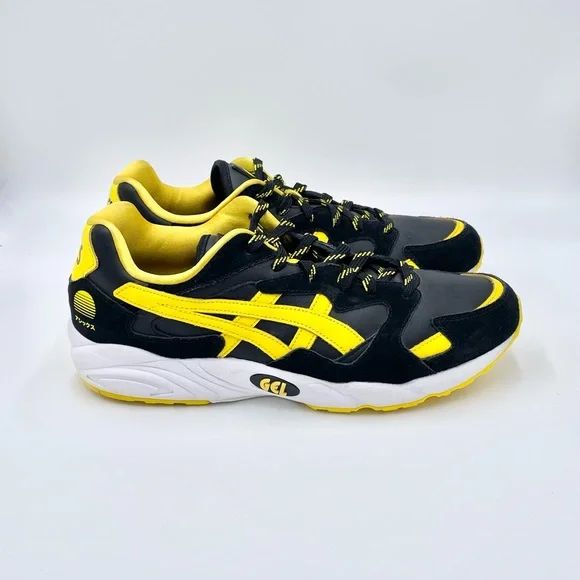 Asics Gel Diablo ‘Welcome To The Dojo’ Sun Logo Yellow Black Sneaker Men’s Sz 10 - Picture 2 of 11